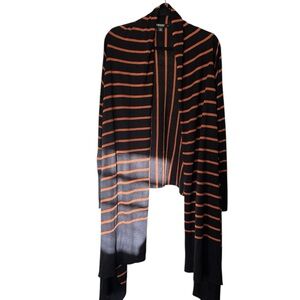 DKNY Striped Knitwear in Black and Orange